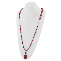 Sterling Silver Multi Stone Adjustable 17in or 40in Necklace