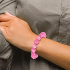 Pink Rose Quartz 10.00mm Beaded Stretch Bracelet