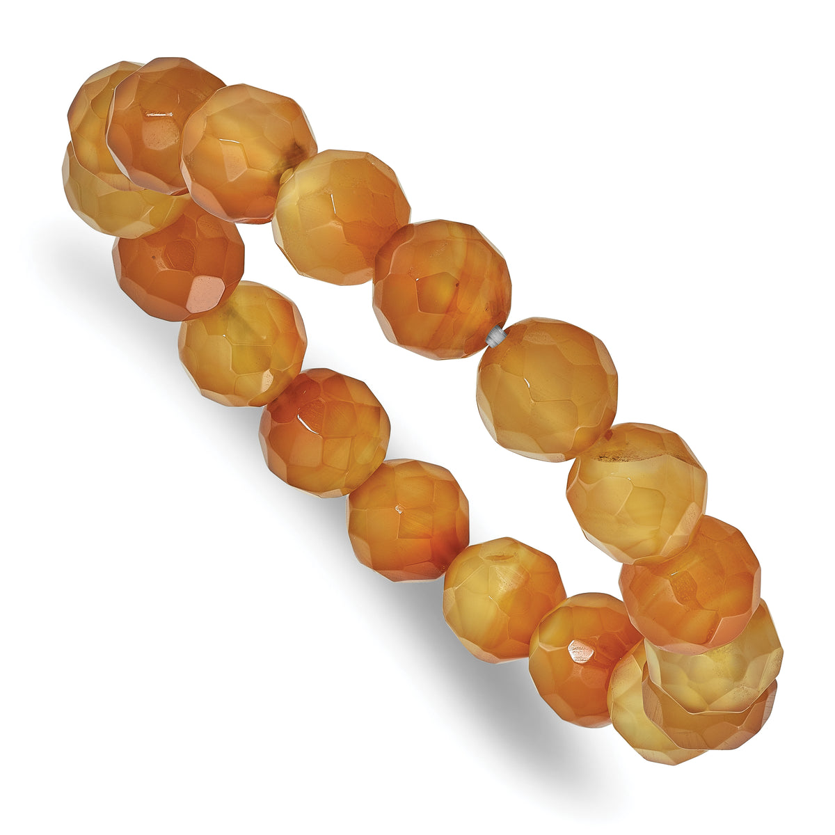 Carnelian 10mm Beaded Stretch Bracelet