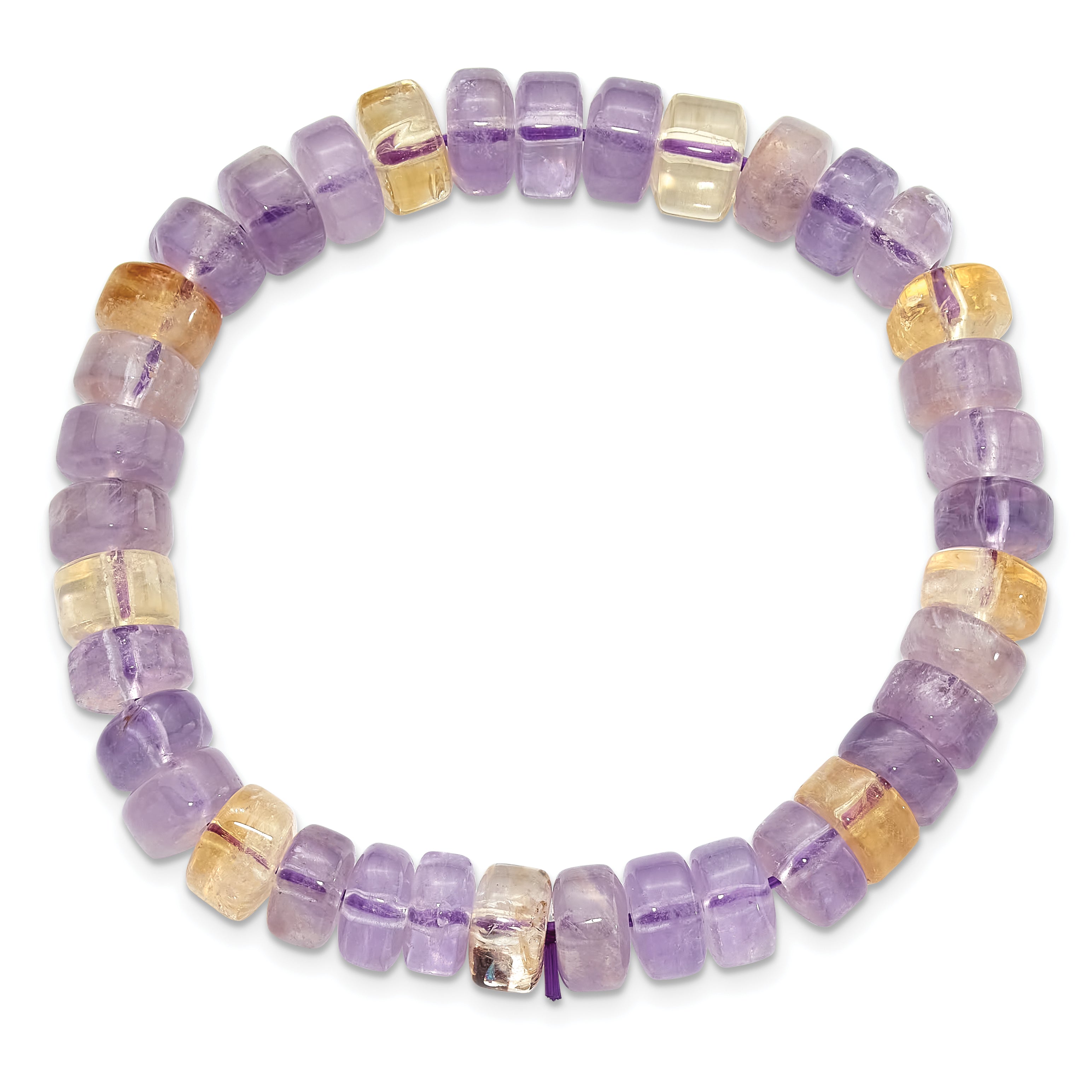 Ametrin 8mm Beaded Stretch Bracelet