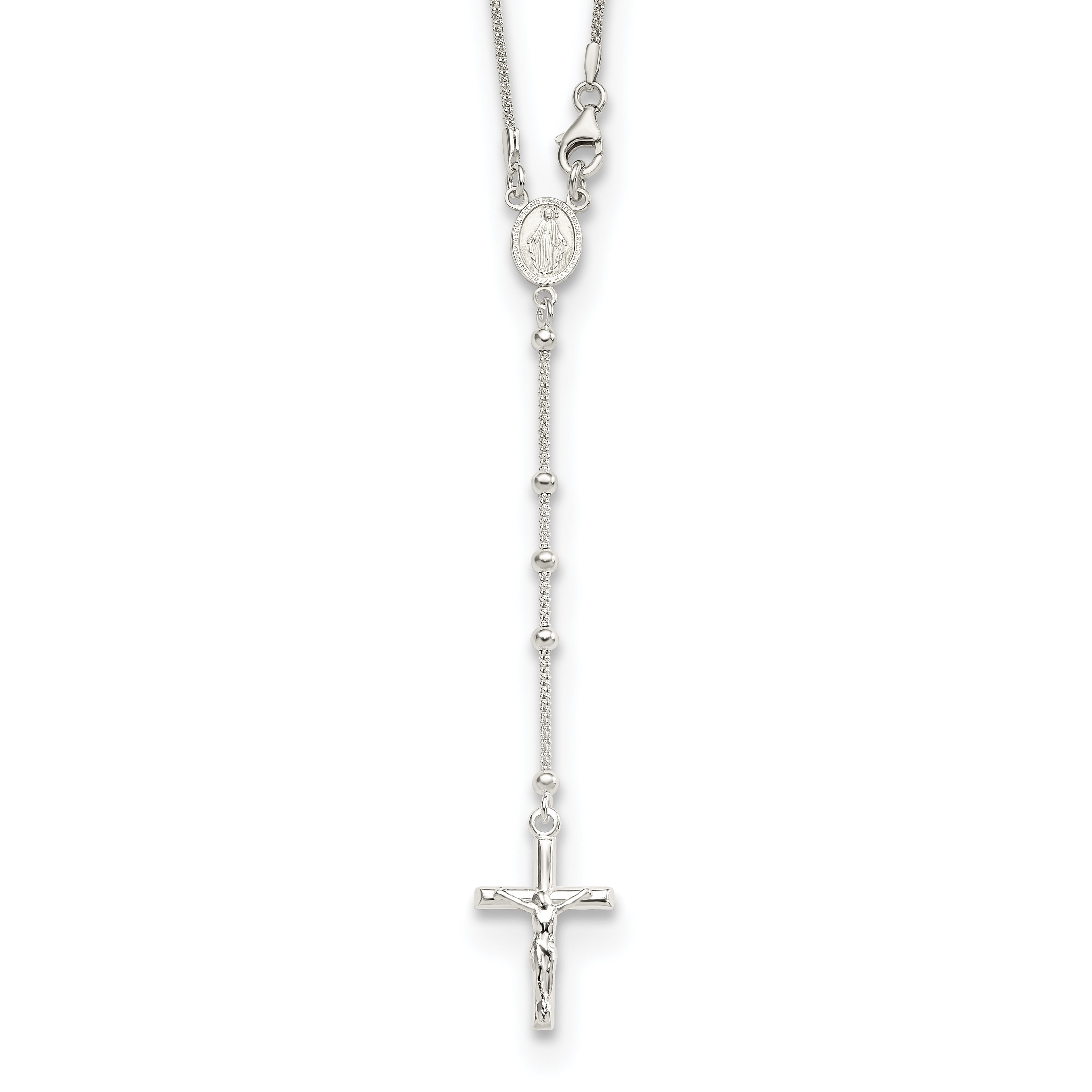Sterling Silver 24in Rosary Necklace Main image