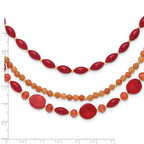 Sterling Silver Gold-plated Multi Stone Adj. 17in or 40in Necklace