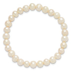 7-8mm Semi-Round Grey/White/Black/Red/Green Freshwater Cultured Pearl Stretch 5-Bracelet Set