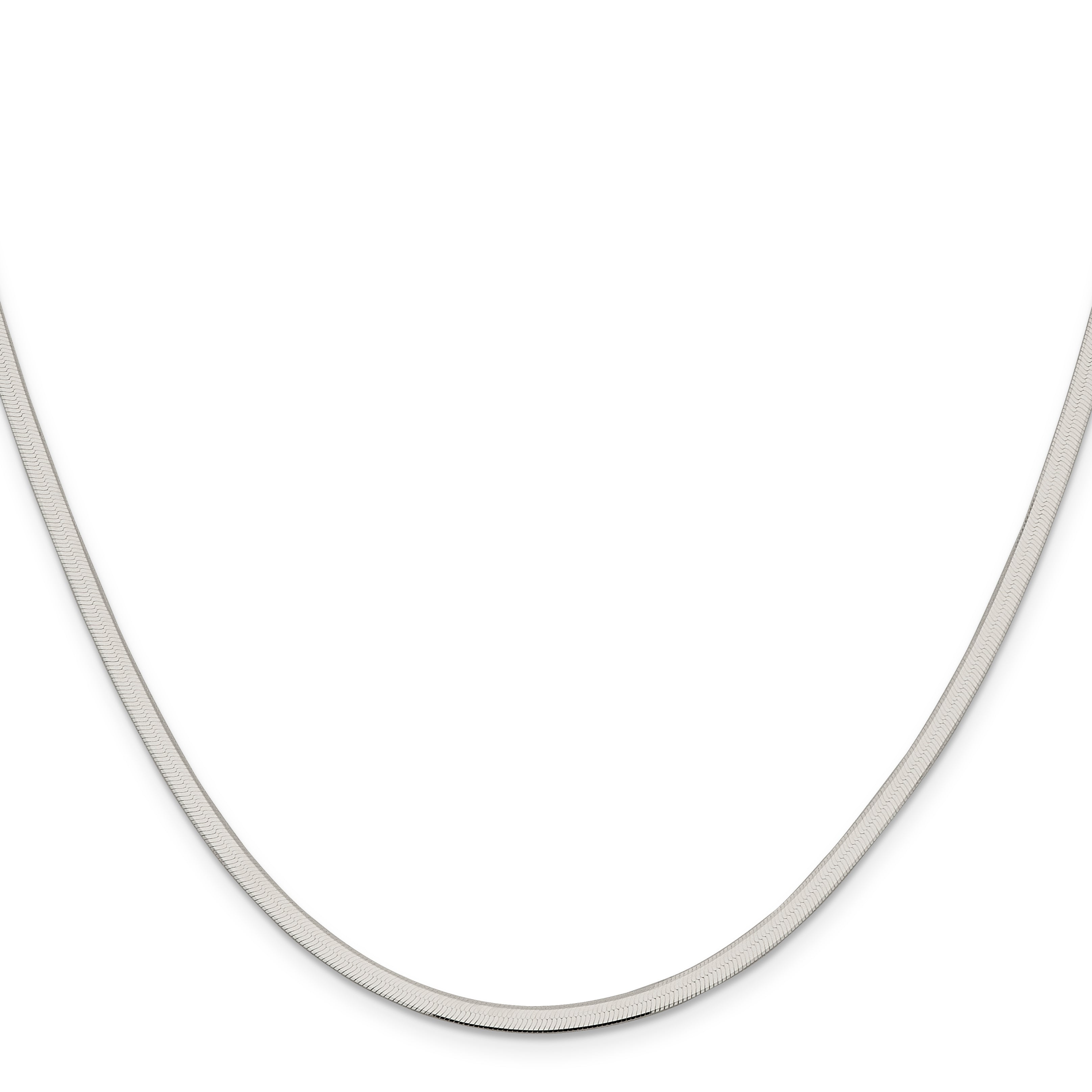 Sterling Silver Herringbone Chain Necklace 3mm Secondary image