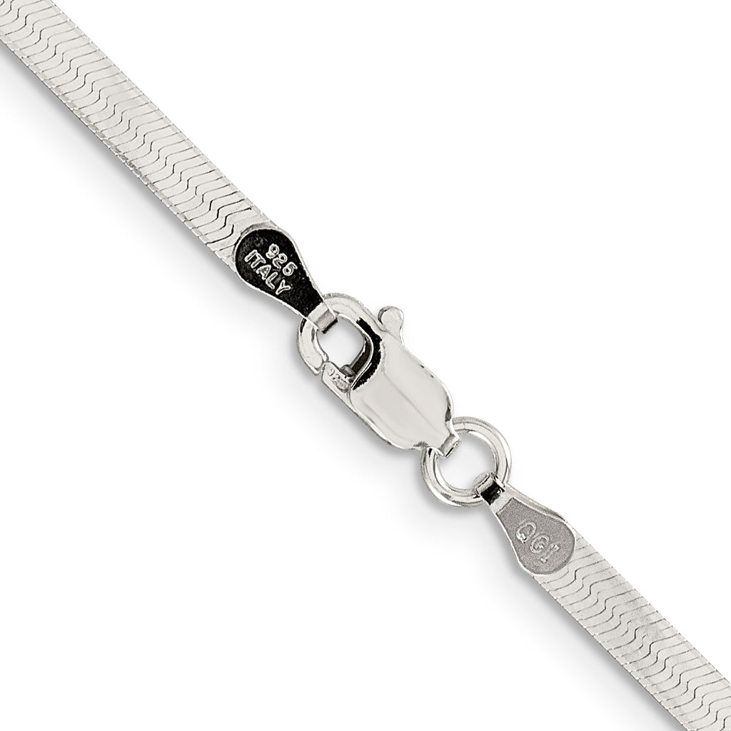 Sterling Silver Herringbone Chain Necklace 3mm