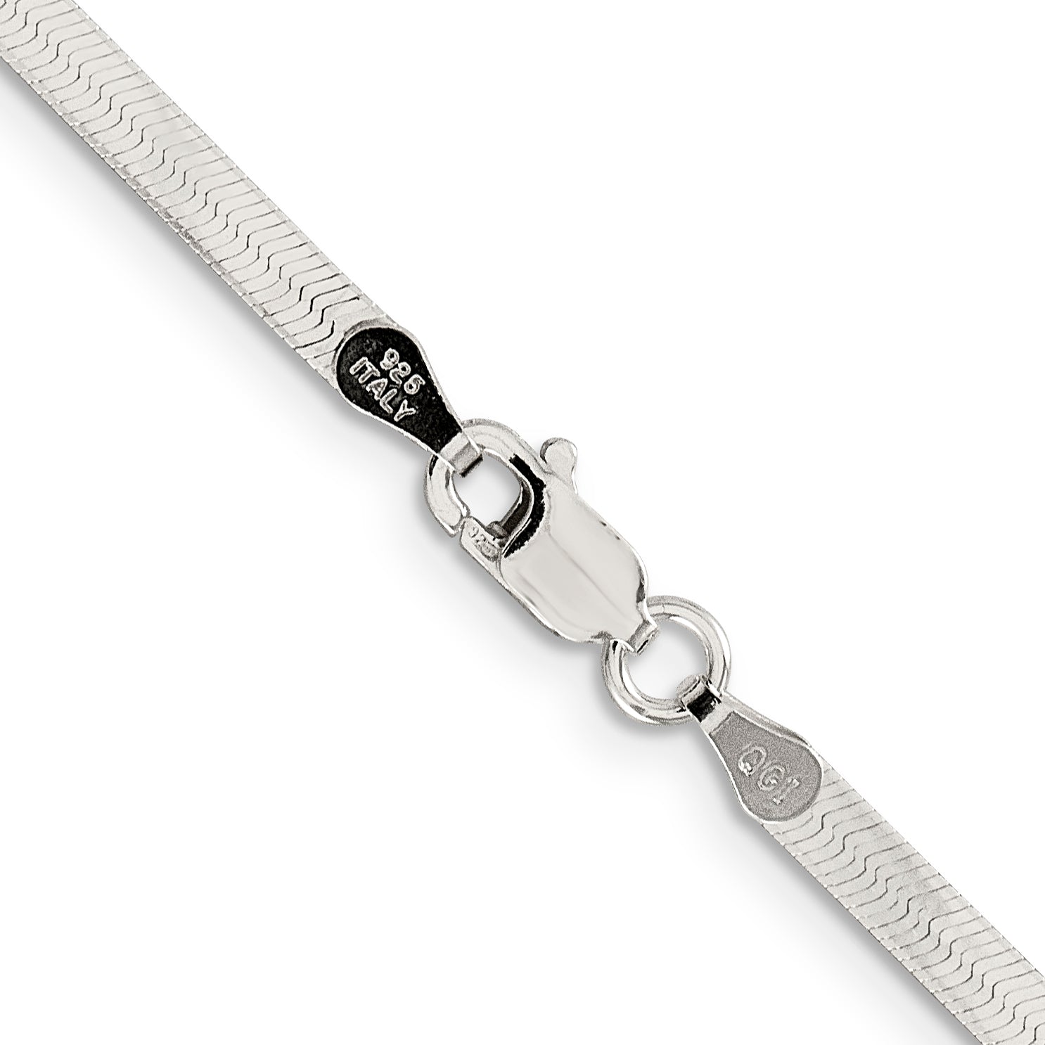 Sterling Silver Herringbone Chain Necklace 3mm
