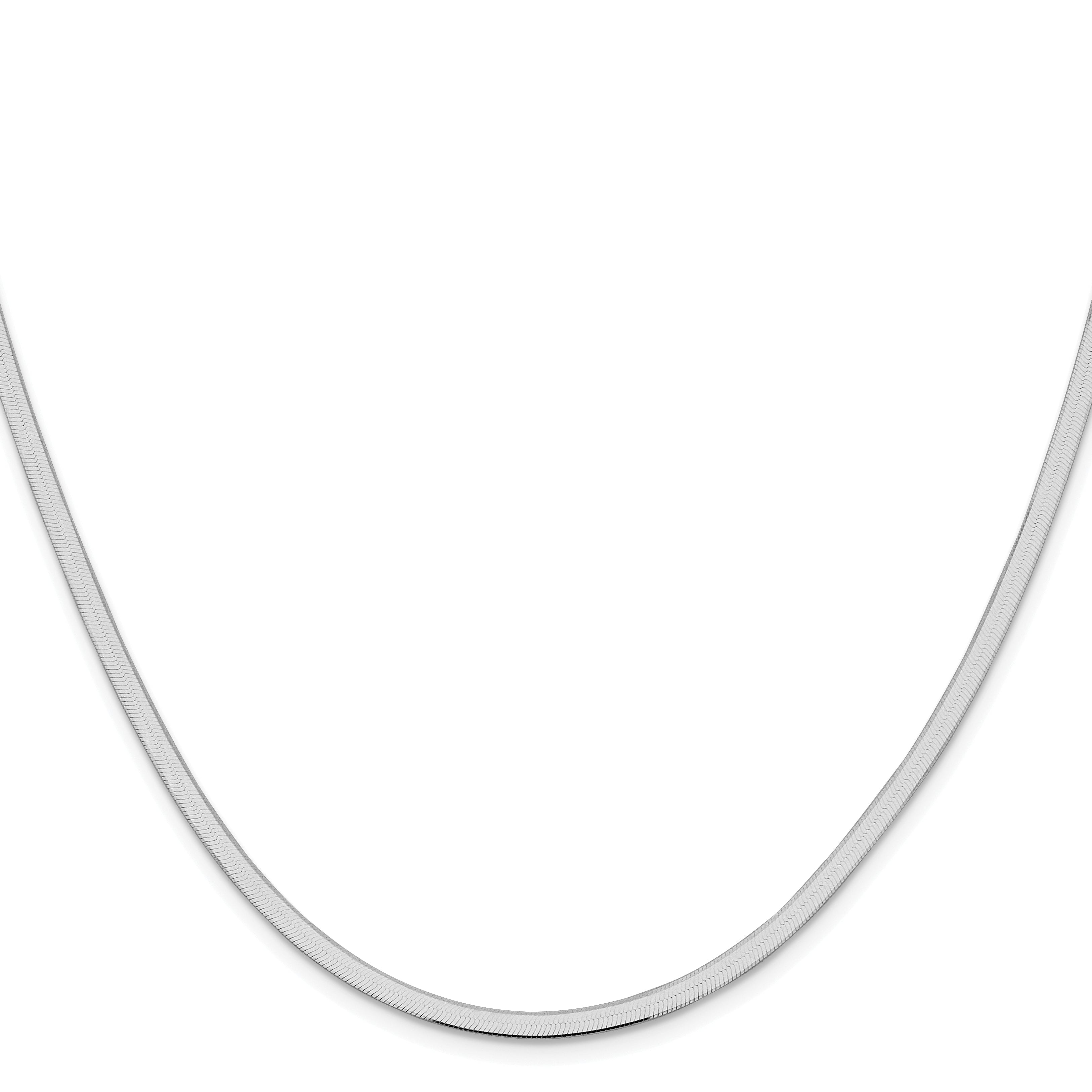 Sterling Silver Rhodium-plated 3mm Magic Herringbone Chain
