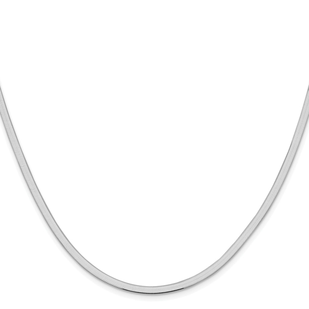 Sterling Silver Rhodium-plated 3mm Magic Herringbone Chain