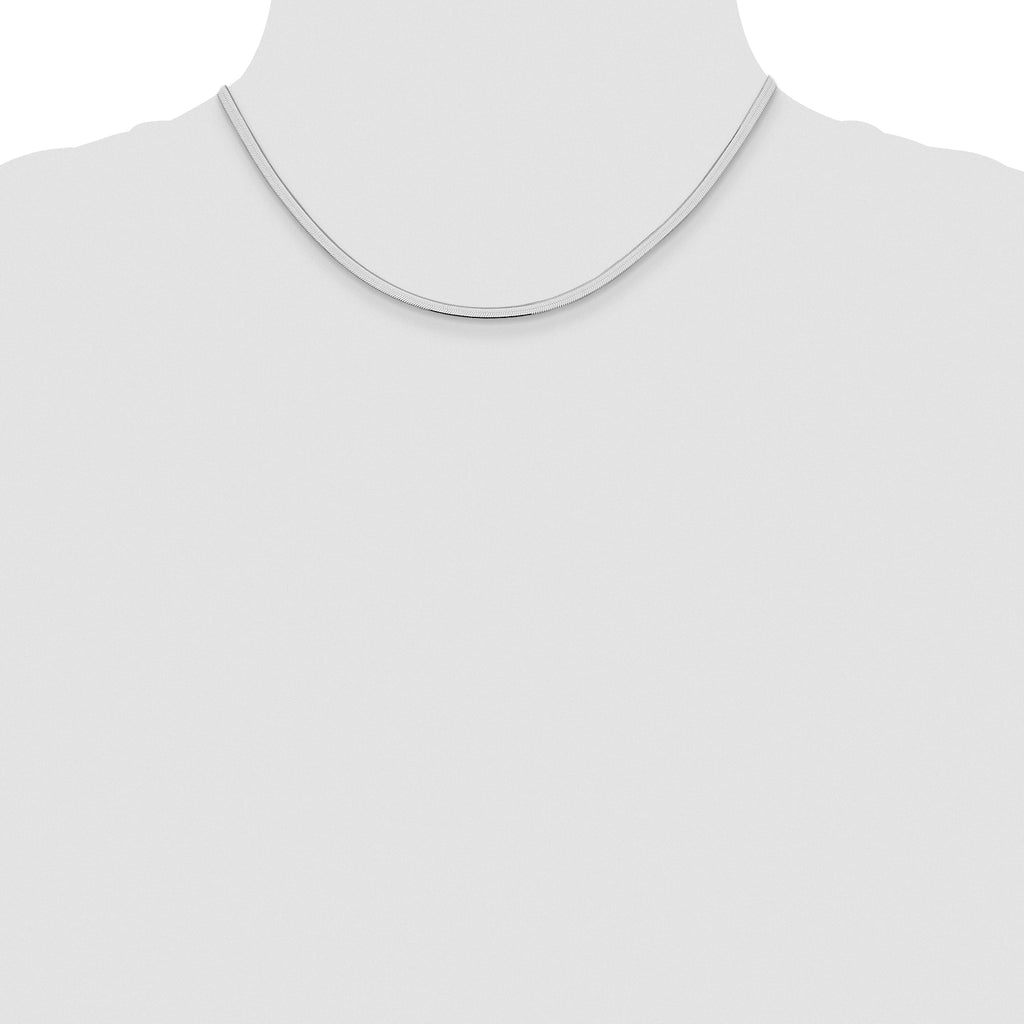 Sterling Silver Rhodium-plated 3mm Magic Herringbone Chain
