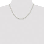 Sterling Silver Rhodium-plated 3mm Magic Herringbone Chain