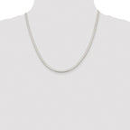 Sterling Silver Rhodium-plated 3mm Magic Herringbone Chain
