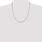 Sterling Silver Rhodium-plated 3mm Magic Herringbone Chain