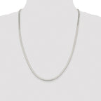 Sterling Silver Rhodium-plated 3mm Magic Herringbone Chain