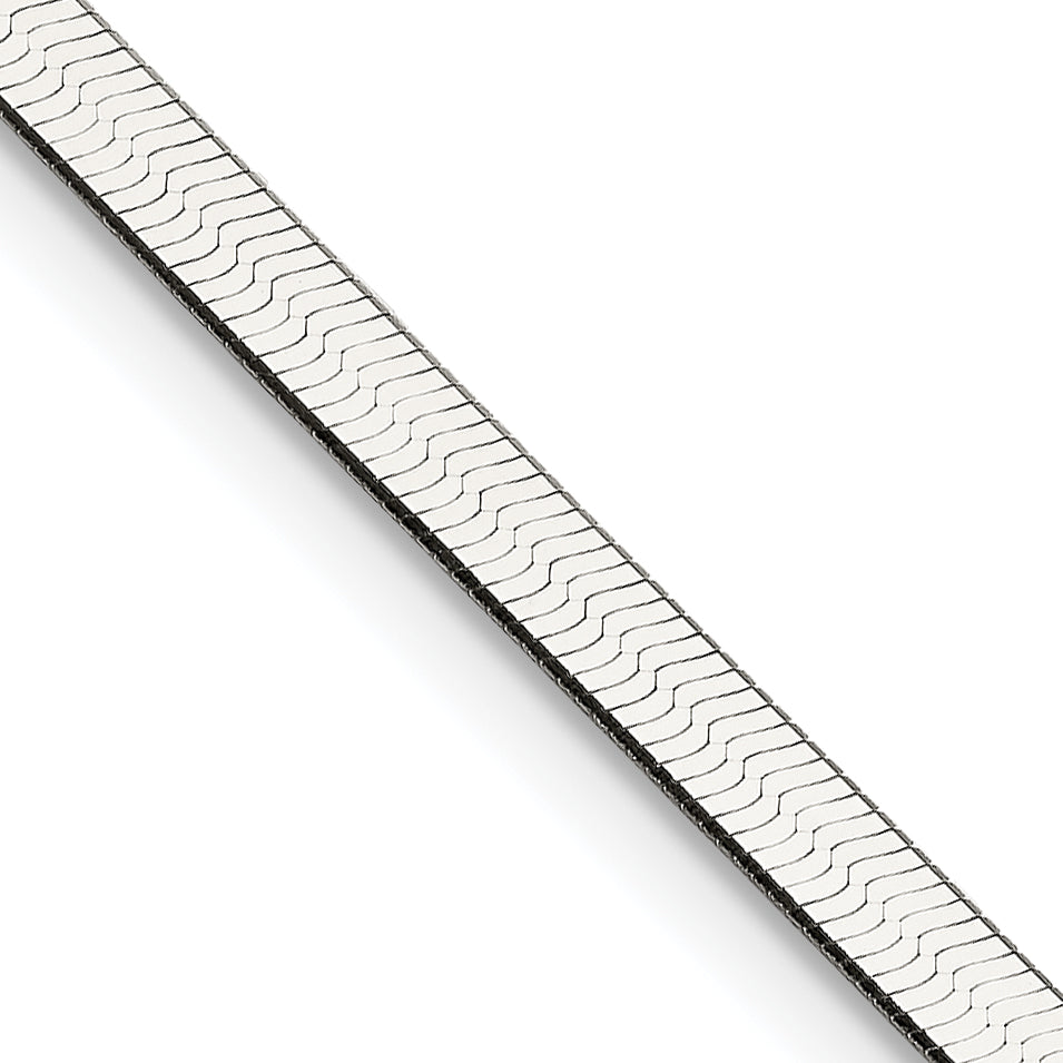 Sterling Silver Herringbone Chain Necklace 3mm