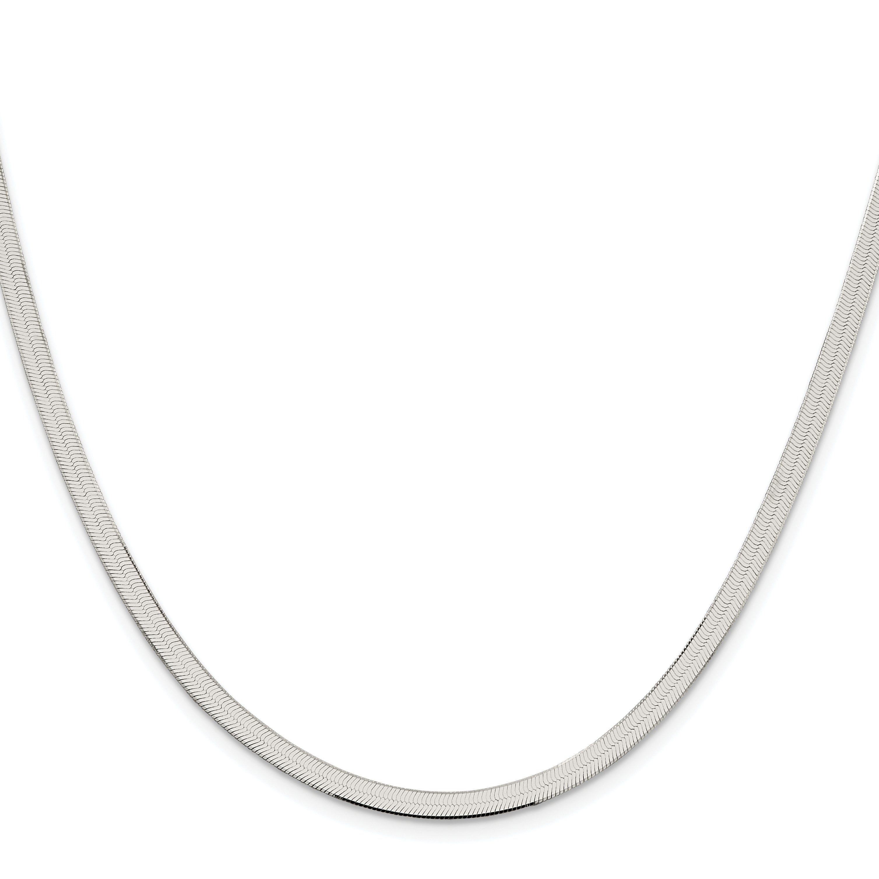 Sterling Silver Rhodium-plated 3.5mm Magic Herringbone Chain