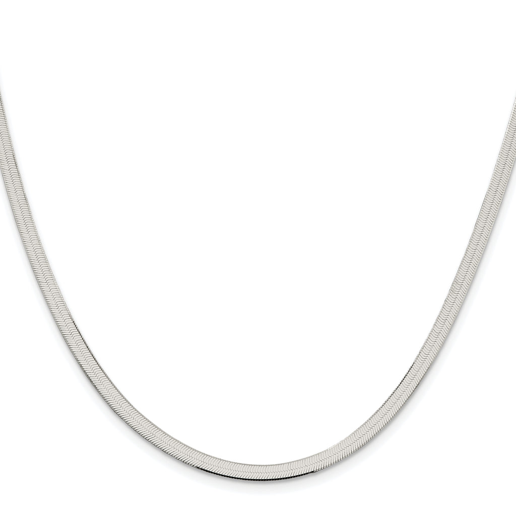 Sterling Silver Rhodium-plated 3.5mm Magic Herringbone Chain