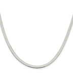 Sterling Silver Rhodium-plated 3.5mm Magic Herringbone Chain