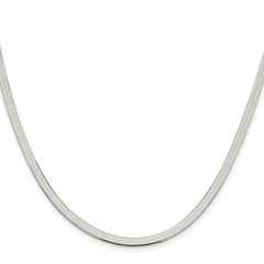 Sterling Silver Rhodium-plated 3.5mm Magic Herringbone Chain