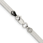 Sterling Silver Rhodium-plated 3.5mm Magic Herringbone Chain