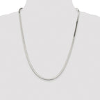 Sterling Silver Rhodium-plated 3.5mm Magic Herringbone Chain