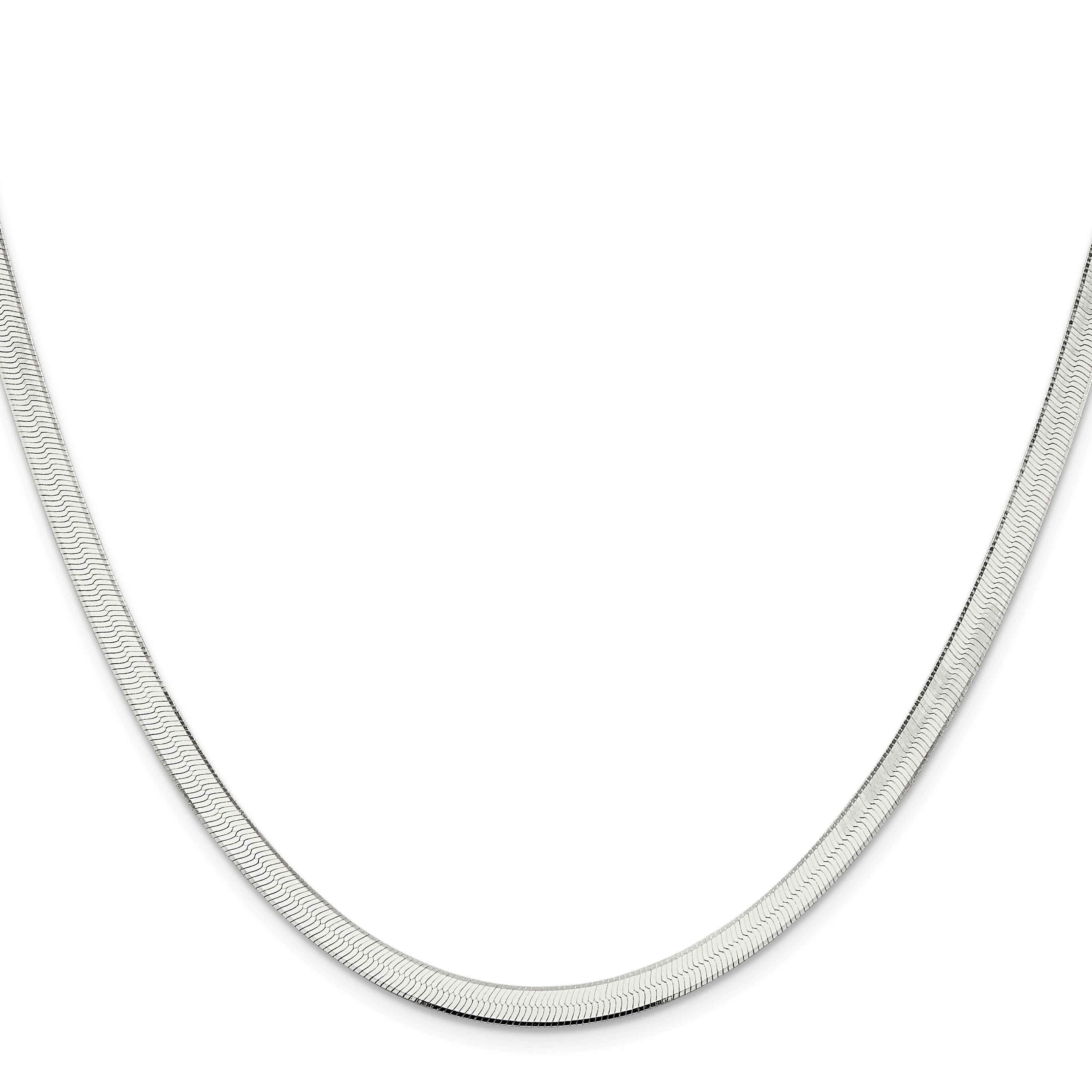 Sterling Silver Rhodium-plated 4.5mm Magic Herringbone Chain