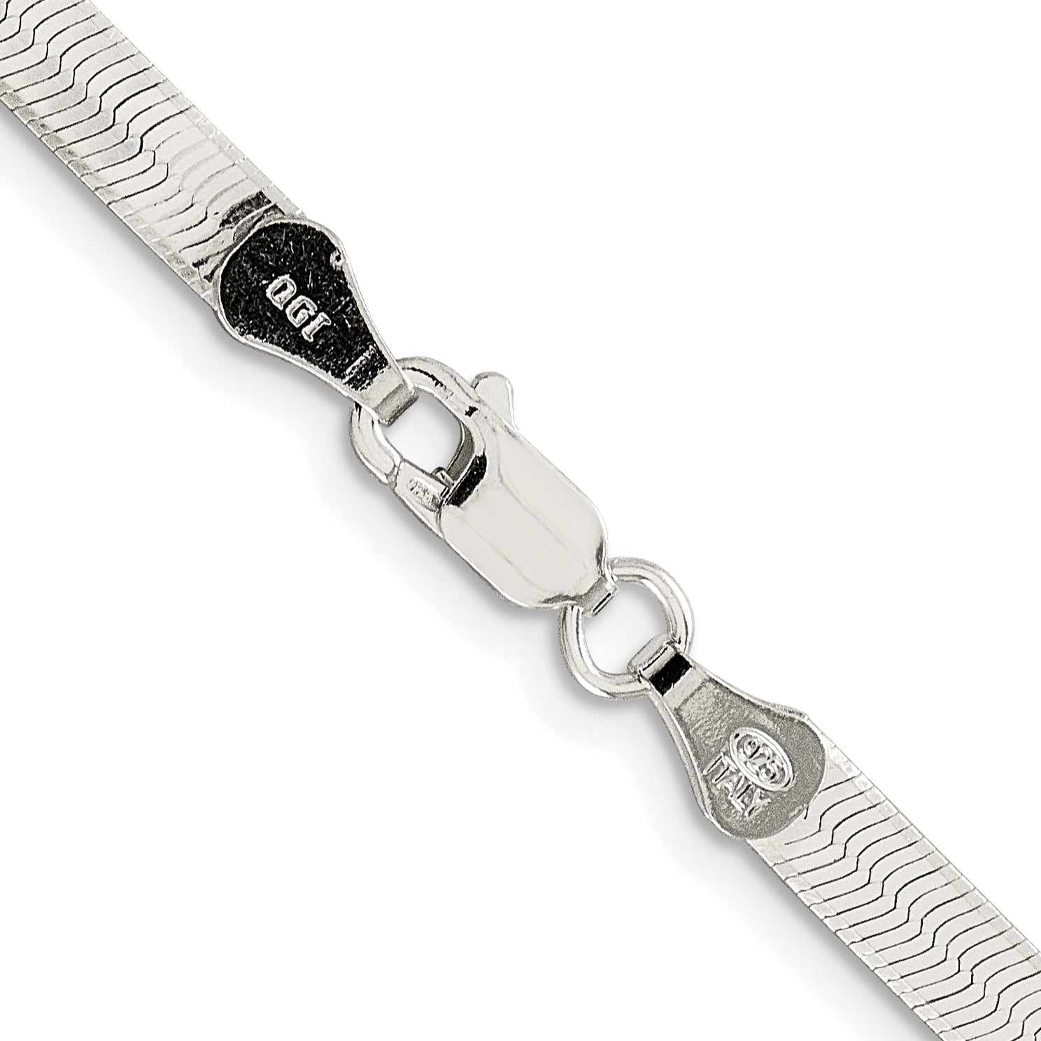 Sterling Silver Rhodium-plated 4.5mm Magic Herringbone Chain
