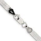Sterling Silver Rhodium-plated 4.5mm Magic Herringbone Chain