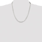 Sterling Silver Rhodium-plated 4.5mm Magic Herringbone Chain