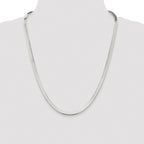 Sterling Silver Rhodium-plated 4.5mm Magic Herringbone Chain