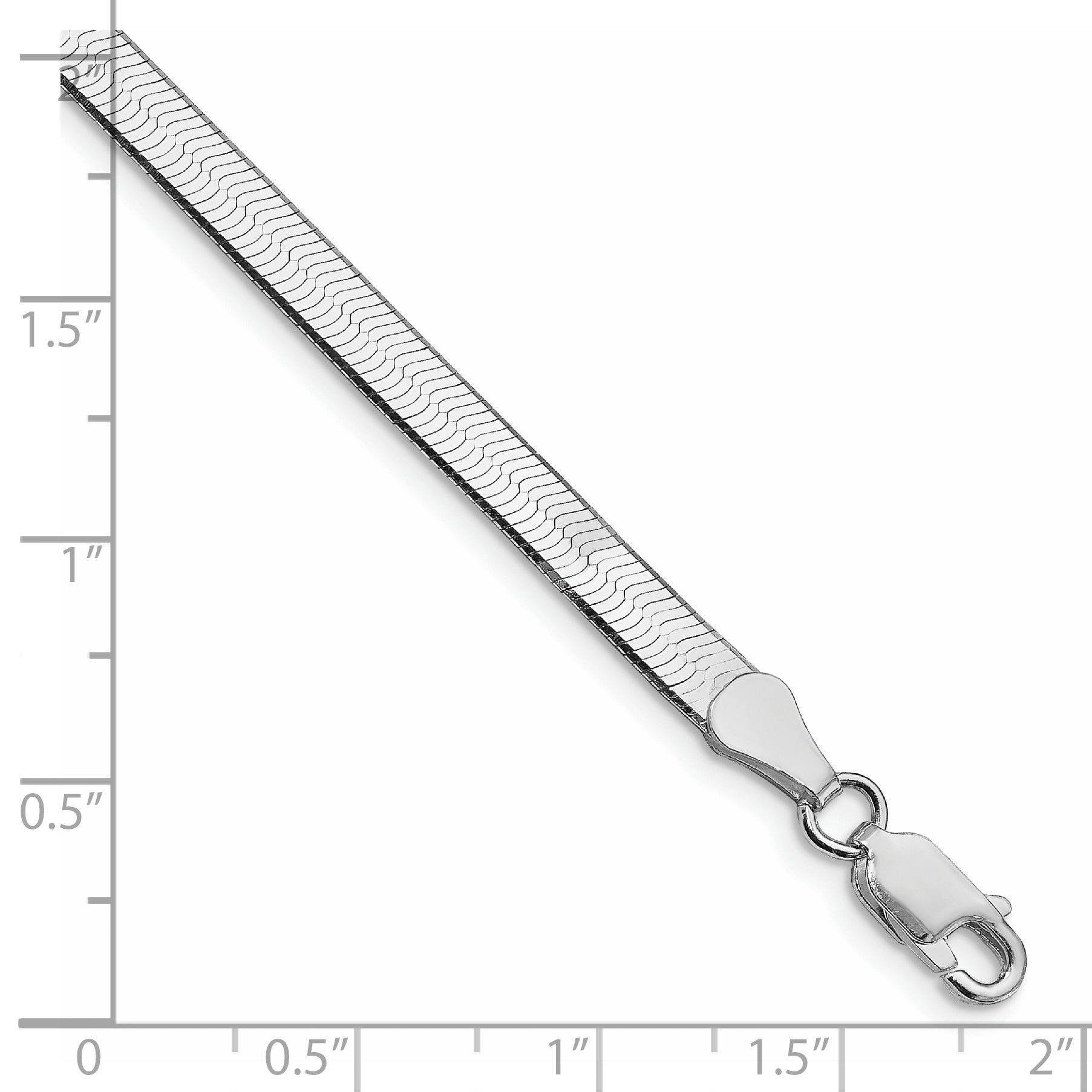 Sterling Silver Rhodium-plated 4.5mm Magic Herringbone Chain