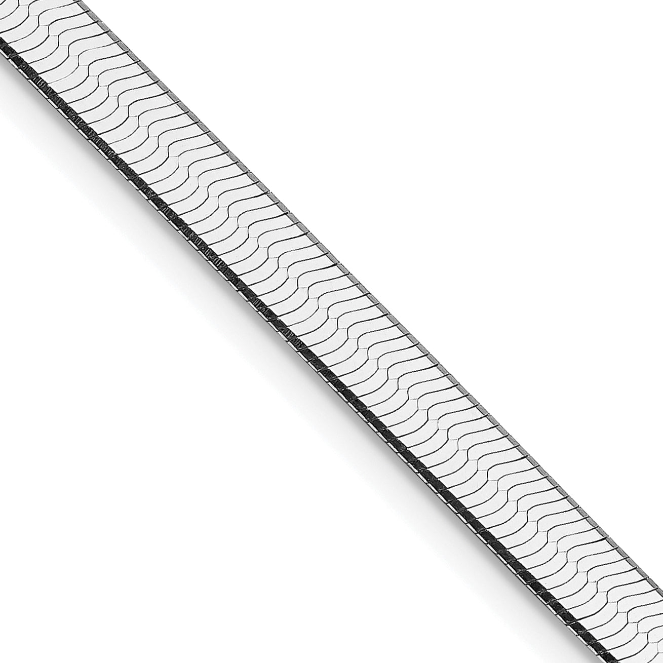 Sterling Silver Rhodium-plated 4.5mm Magic Herringbone Chain