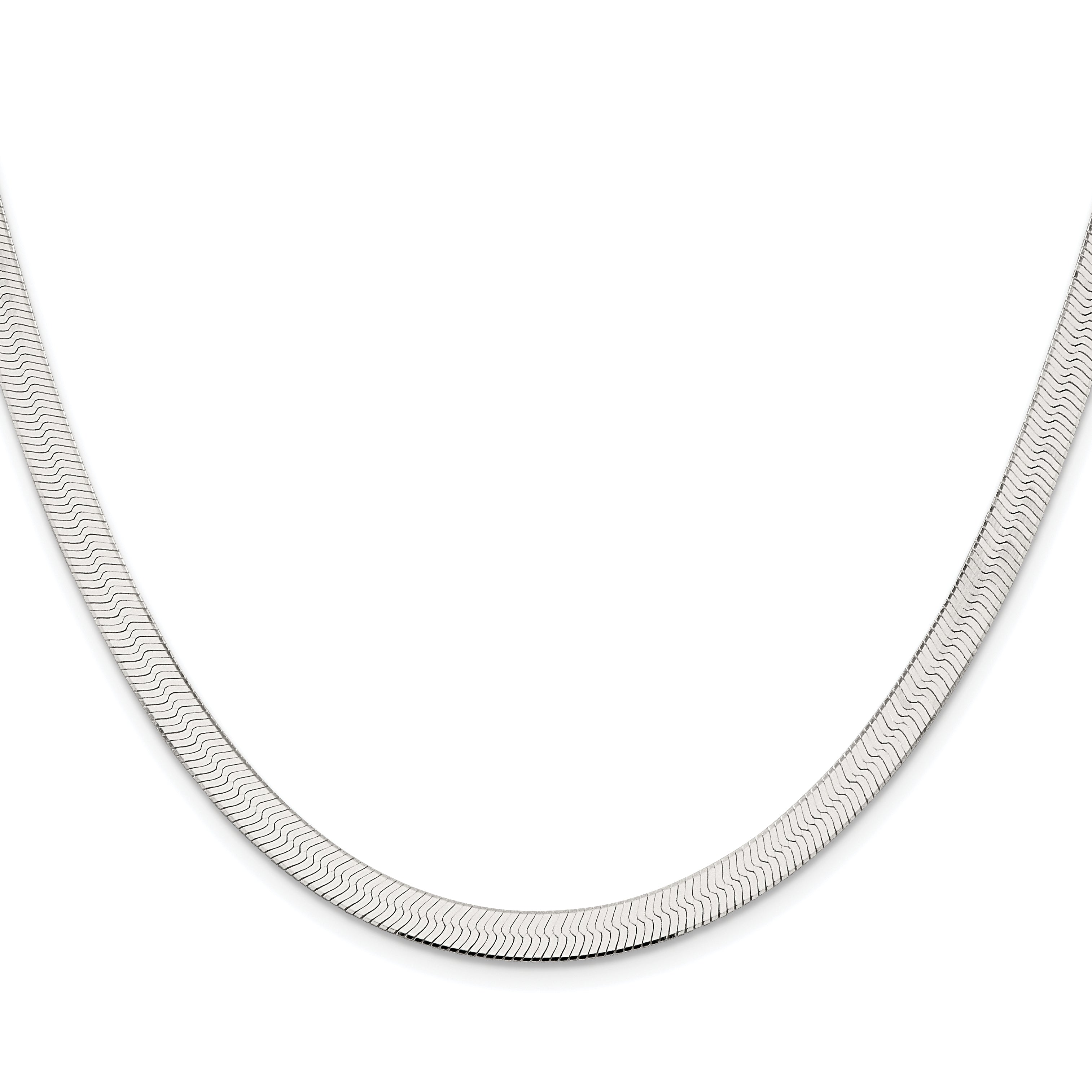 Sterling Silver Rhodium-plated 5.25mm Magic Herringbone Chain