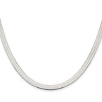 Sterling Silver Rhodium-plated 5.25mm Magic Herringbone Chain