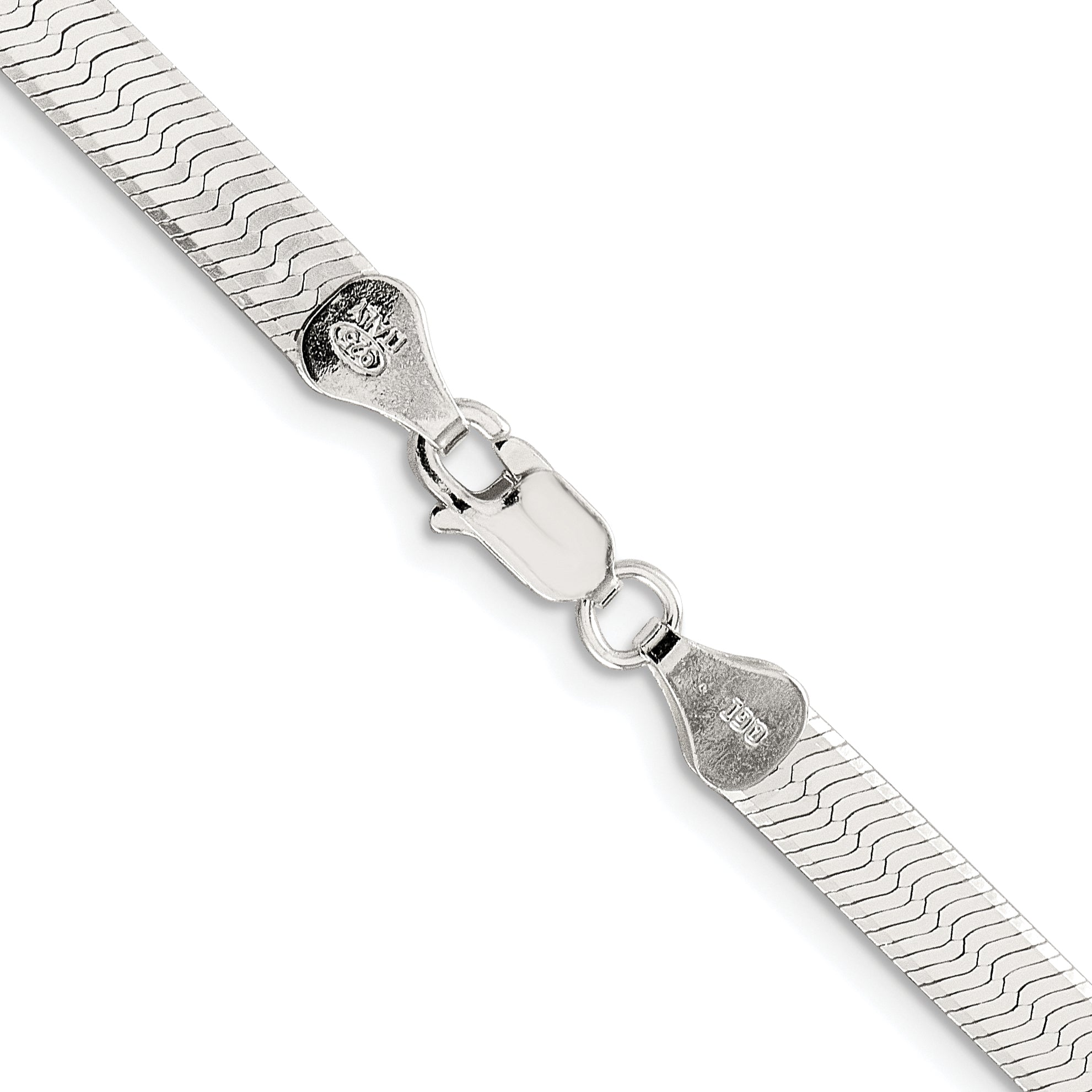 Sterling Silver Rhodium-plated 5.25mm Magic Herringbone Chain
