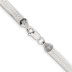 Sterling Silver Rhodium-plated 5.25mm Magic Herringbone Chain