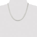 Sterling Silver Rhodium-plated 5.25mm Magic Herringbone Chain