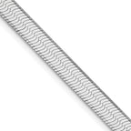 Sterling Silver Rhodium-plated 5.25mm Magic Herringbone Chain
