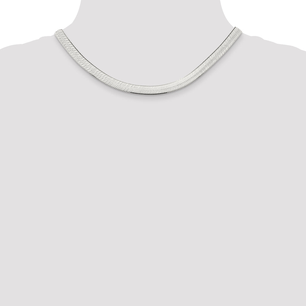 Sterling Silver 7.3mm Magic Herringbone Chain