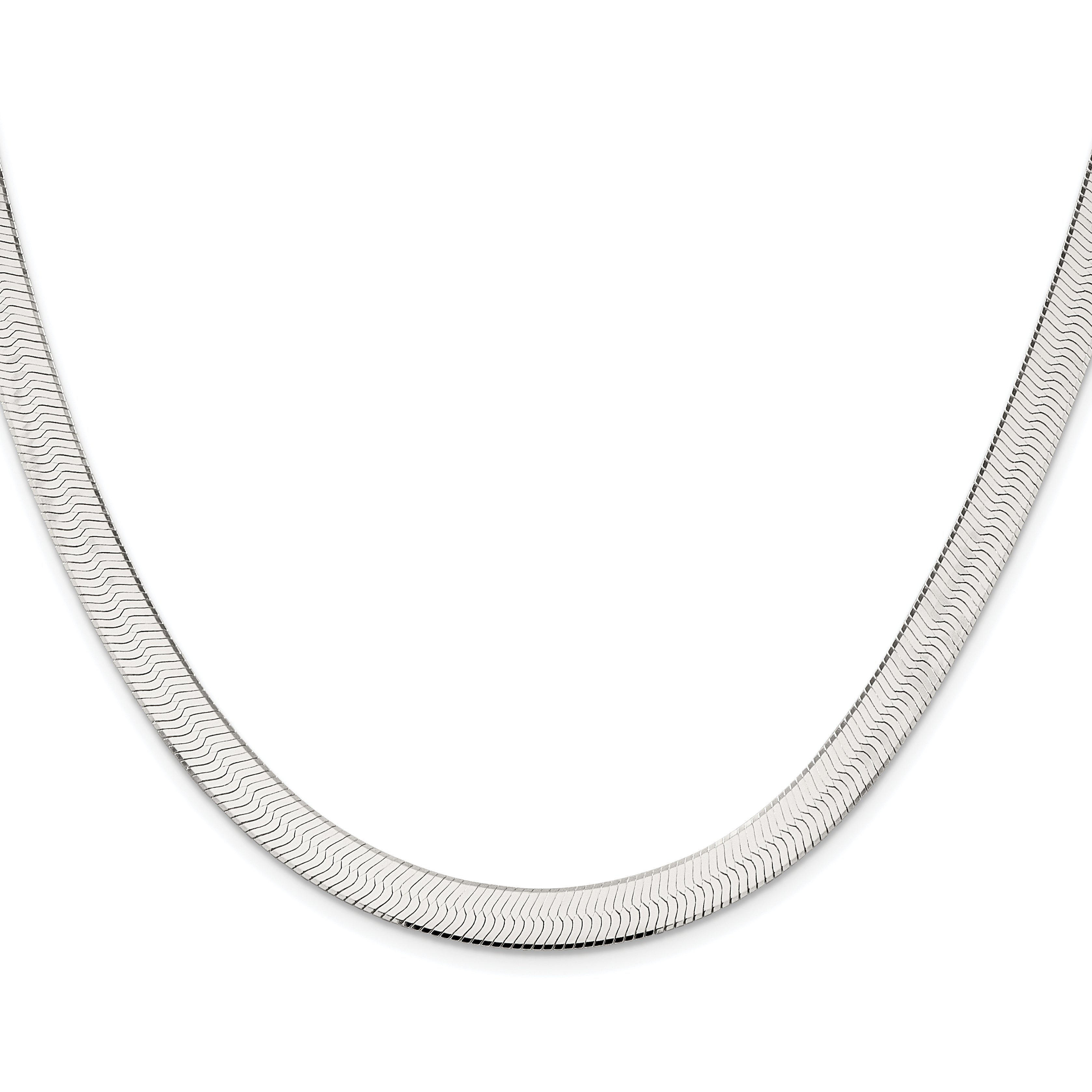Sterling Silver Rhodium-plated 7.3mm Magic Herringbone Chain