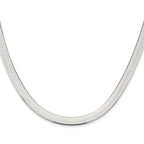Sterling Silver Rhodium-plated 7.3mm Magic Herringbone Chain