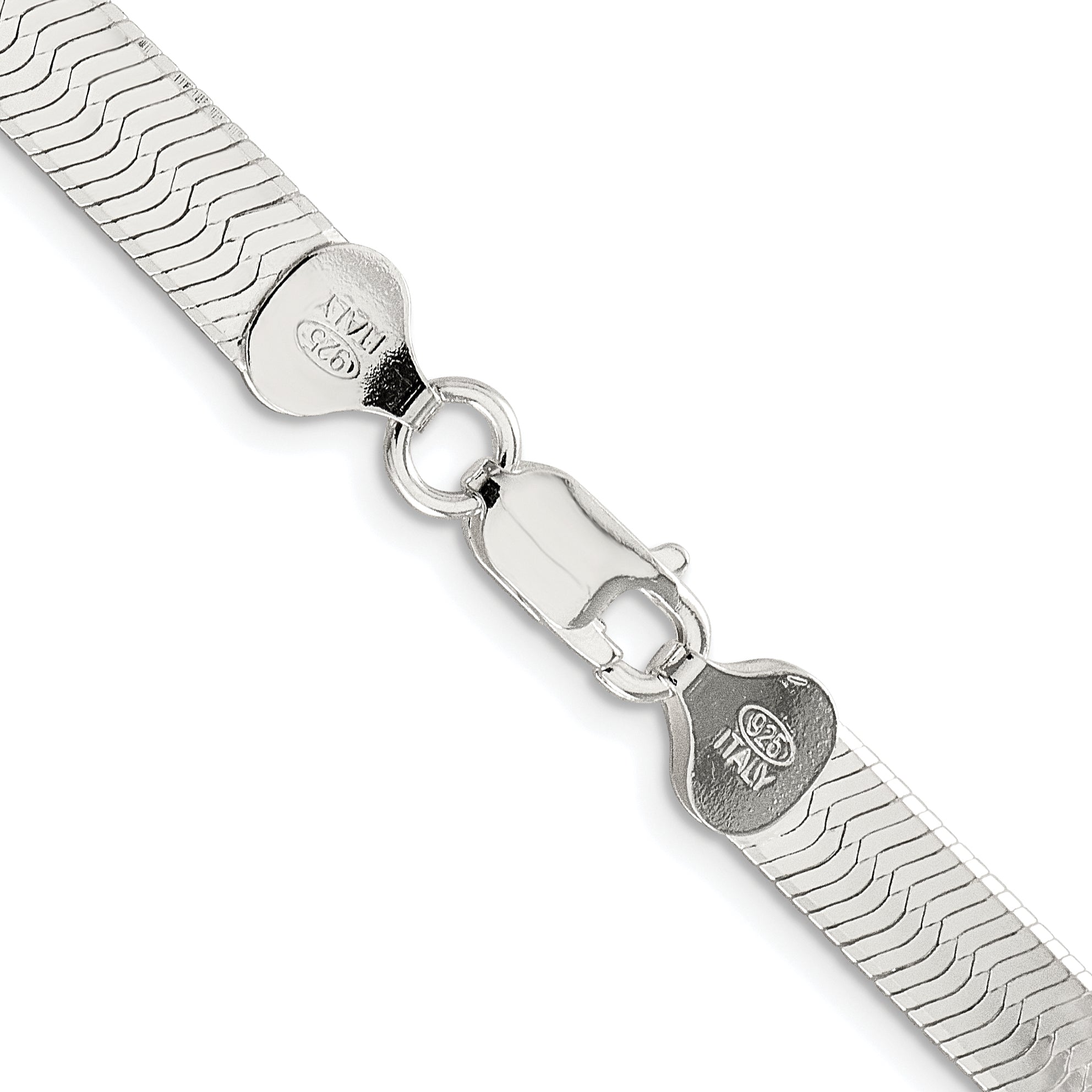 Sterling Silver Rhodium-plated 7.3mm Magic Herringbone Chain