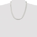 Sterling Silver Rhodium-plated 7.3mm Magic Herringbone Chain