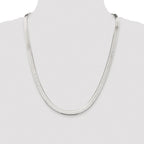 Sterling Silver Rhodium-plated 7.3mm Magic Herringbone Chain