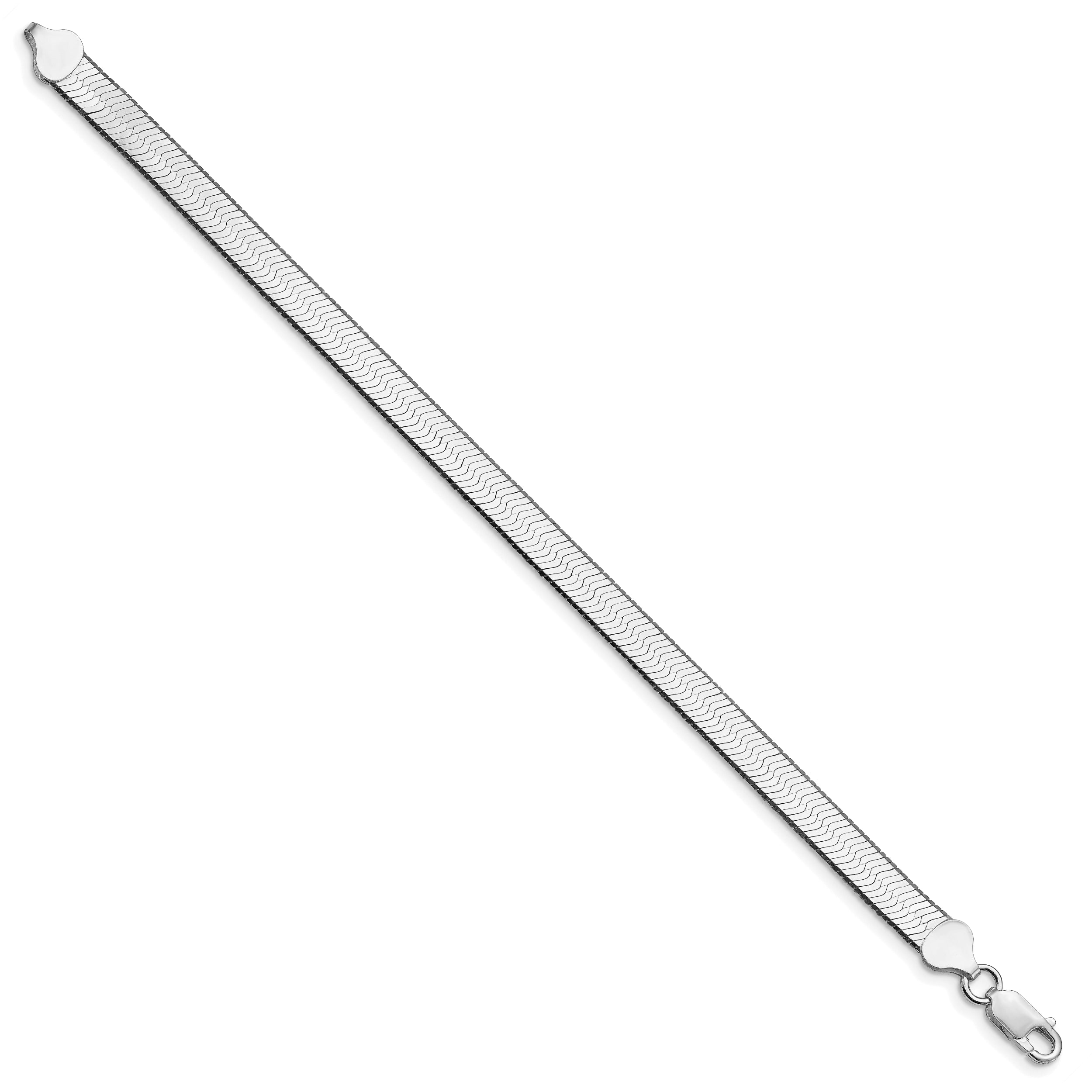 Sterling Silver Rhodium-plated 7.3mm Magic Herringbone Chain