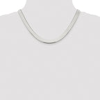Sterling Silver Rhodium-plated 8mm Magic Herringbone Chain