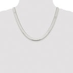 Sterling Silver Rhodium-plated 8mm Magic Herringbone Chain