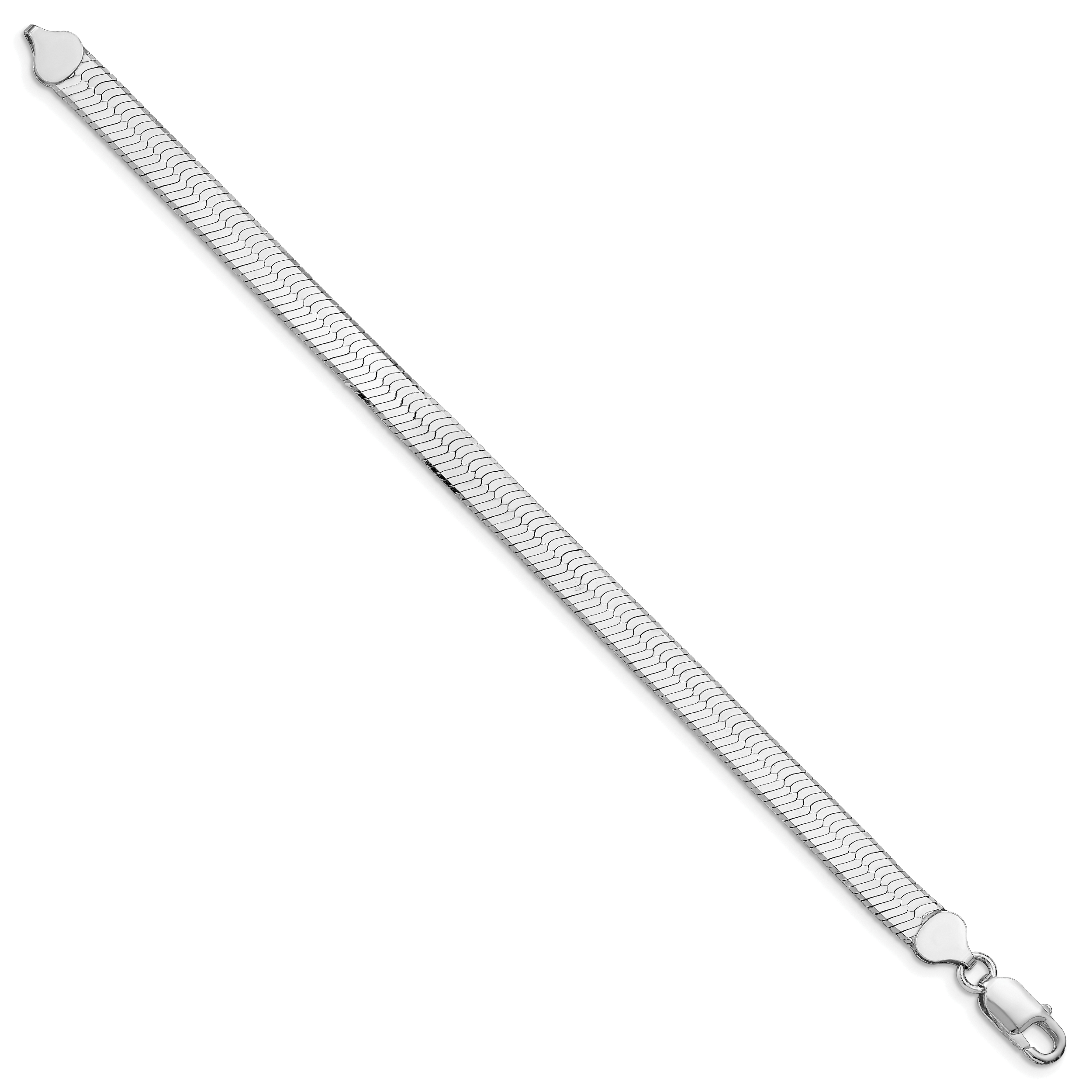 Sterling Silver Rhodium-plated 8mm Magic Herringbone Chain Secondary image