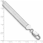 Sterling Silver Rhodium-plated 8mm Magic Herringbone Chain