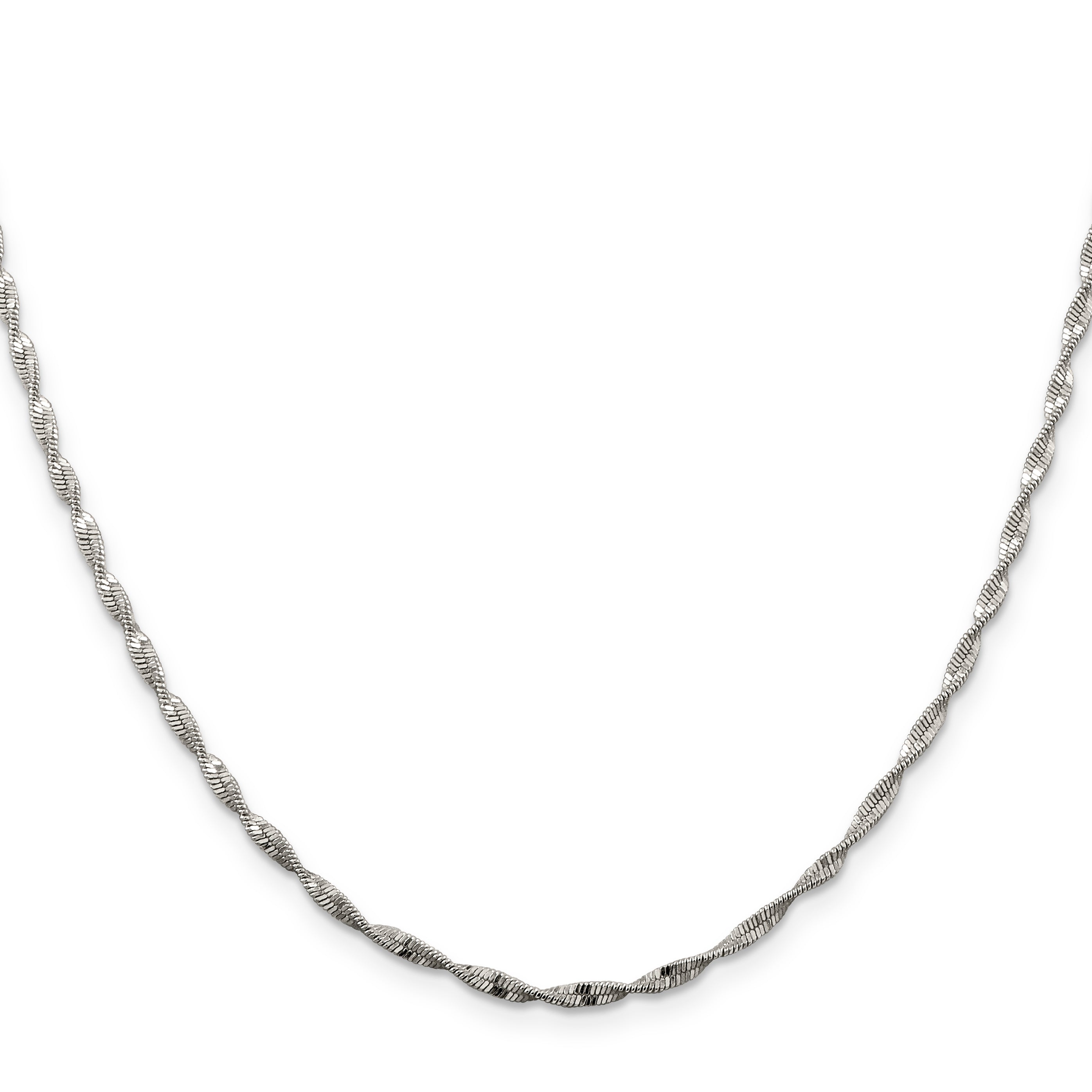 Sterling Silver 2mm Twisted Herringbone Chain Secondary image