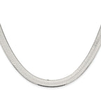 Sterling Silver Rhodium-plated 8.75mm Magic Herringbone Chain